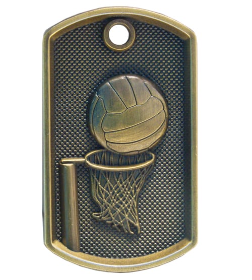 Netball Medal - Dog Tag