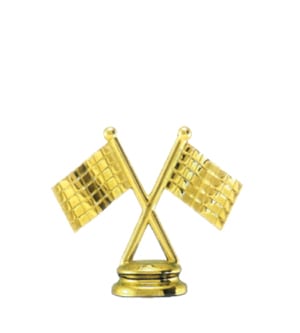 Motor Sport - Gold Crossed Flags