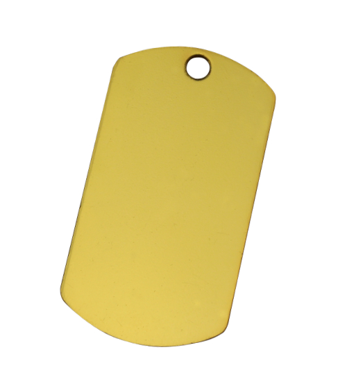 Blank Dog Tag - Gold
